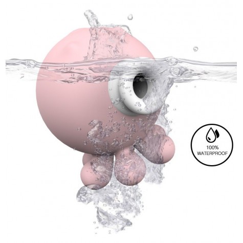 Нежно-розовый вакуумный клиторальный стимулятор-осьминог OCTOPI